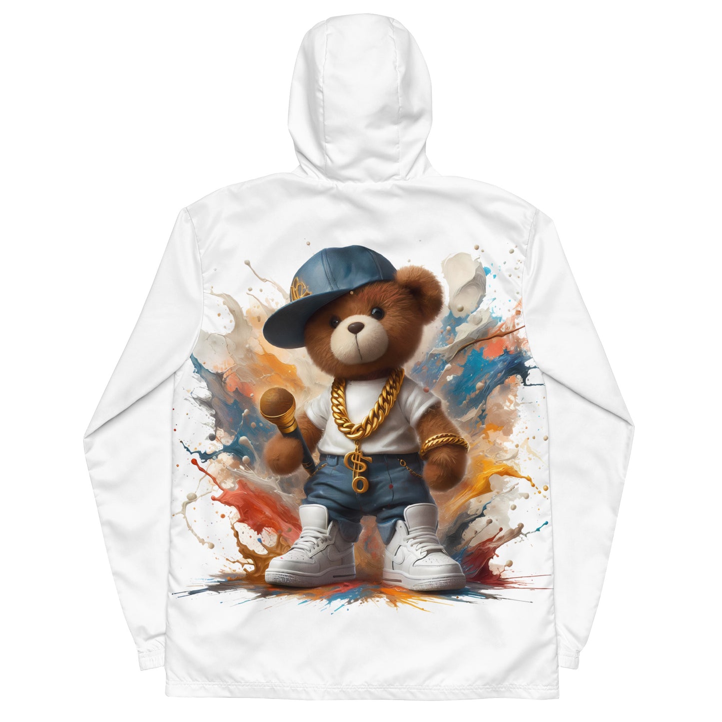 Hip Hop Bear Color Splash Men’s windbreaker