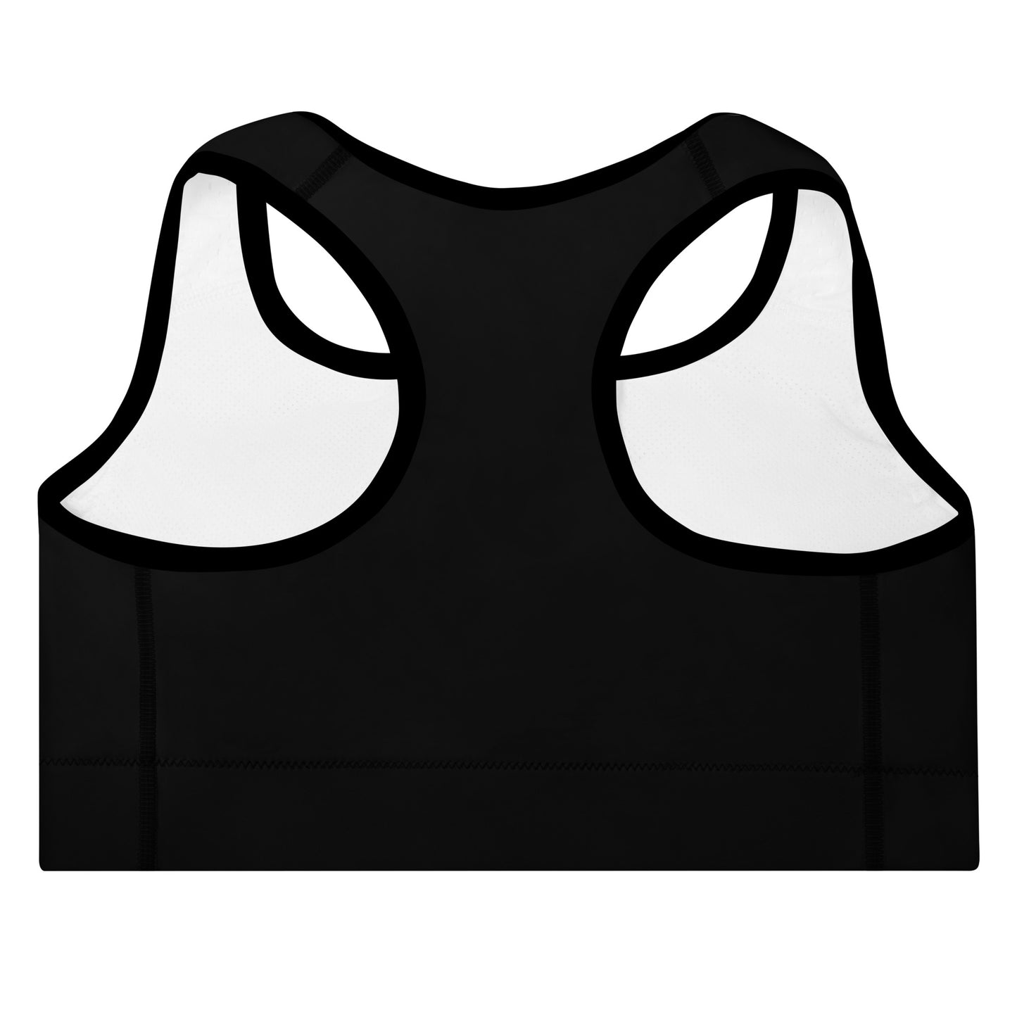 Black Salute Me Padded Sports Bra