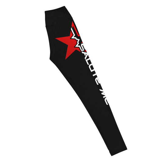 Black Salute Me Yoga Leggings