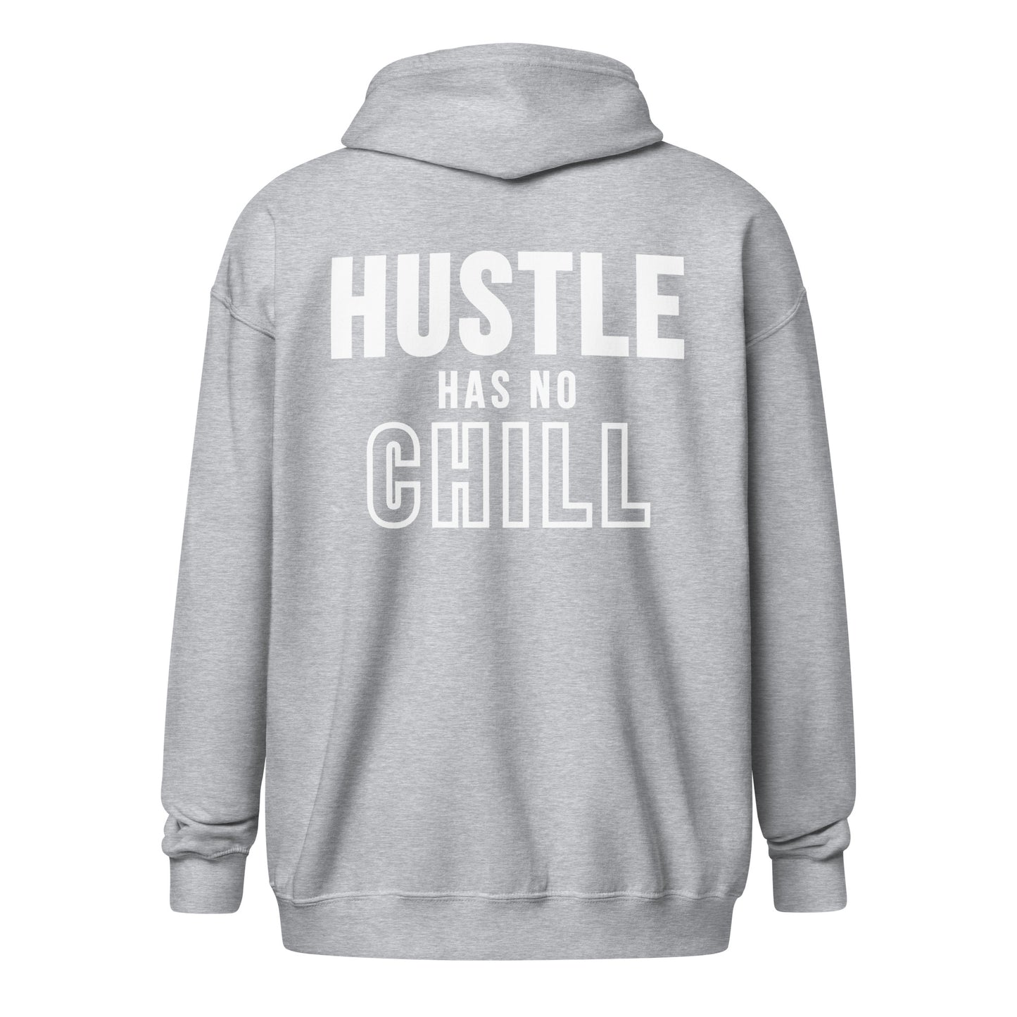 Hustle has no chill Unisex heavy blend zip hoodie