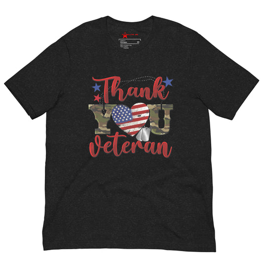 Thank You Veterans (Camo) Unisex t-shirt