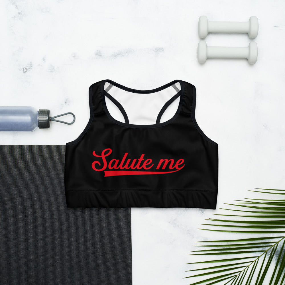 Black Classic Salute Me Sports bra - Salute Me Gear 