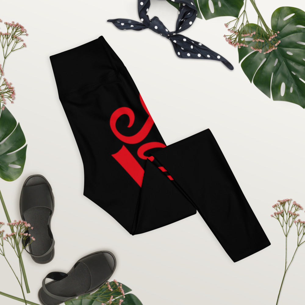 Black Classic Salute Me Yoga Leggings - Salute Me Gear 