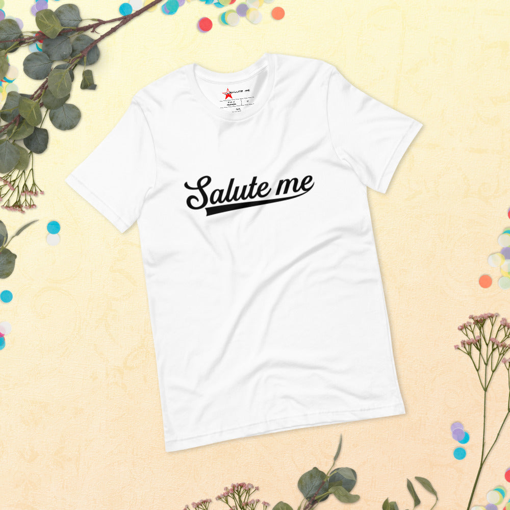 Black Classic Salute Me Short-sleeve unisex t-shirt - Salute Me Gear 