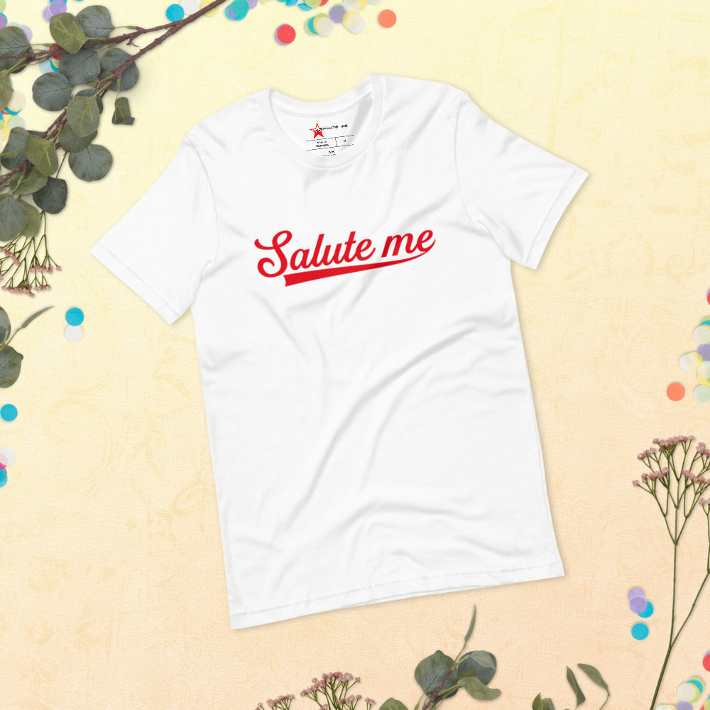 Red Classic Salute Me Short-sleeve unisex t-shirt - Salute Me Gear 